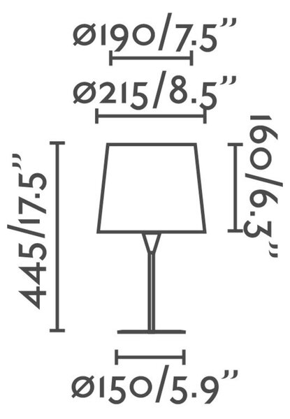 FARO CONGA S černá stolní lampa