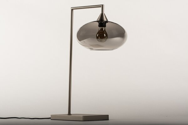 Stolní skleněná lampa Arten Steel (LMD)