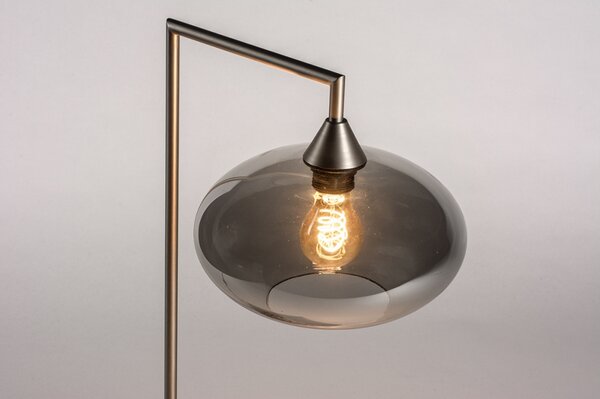 Stolní skleněná lampa Arten Steel (LMD)