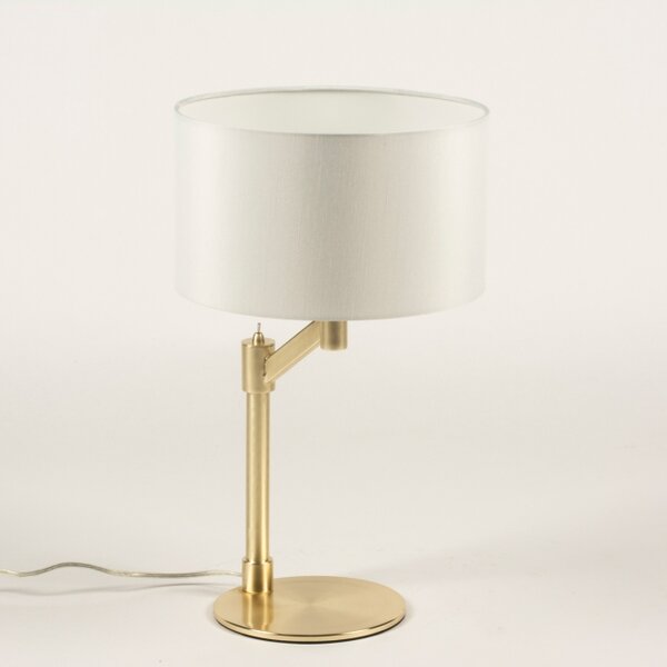 Stolní textilní lampa Merolli Bianco and Gold (LMD)