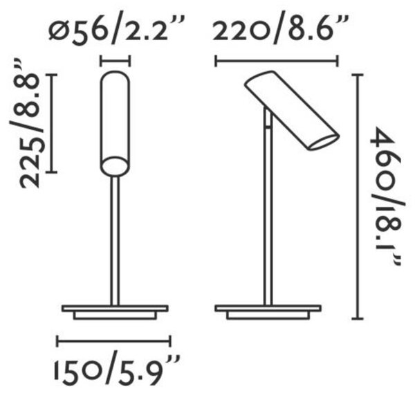 FARO LINK bronzová stolní lampa