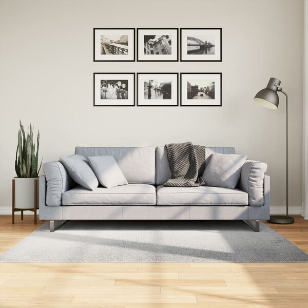 Koberec IZA krátký vlas skandinávský vzhled šedý 120 x 170 cm