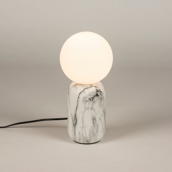 Stolní luxusní lampa Giordanni Marmor Bianco (LMD)