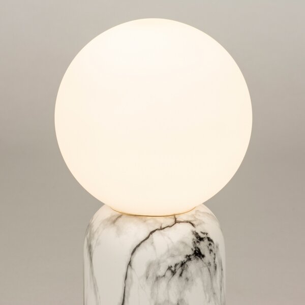 Stolní luxusní lampa Giordanni Marmor Bianco (LMD)