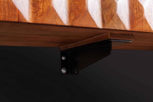 Designový závěsný TV stolek Ladarius 160 cm mango