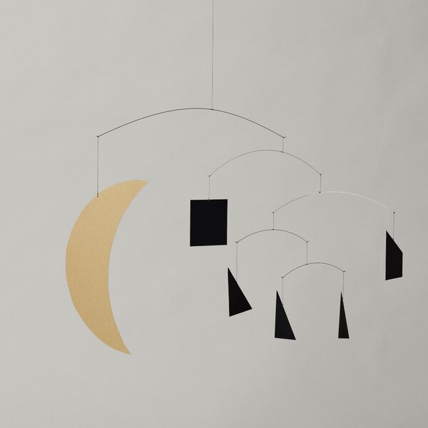 FERM LIVING Závěsná dekorace Phase, Black / Gold