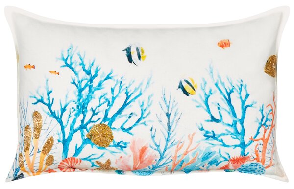 Sada 2 dekorativních polštářů EELGRASS Bavlna 30 x 50 cm Pestrá Zvířecí vzor