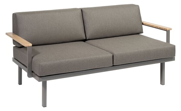 Karasek Pohovka/sofa 2-místná Sylt, Karasek, 165x84 cm, rám lakovaný hliník carbon, sedáky akryl (Sunbrella) dle vzorníku, područky lakovaný jasan