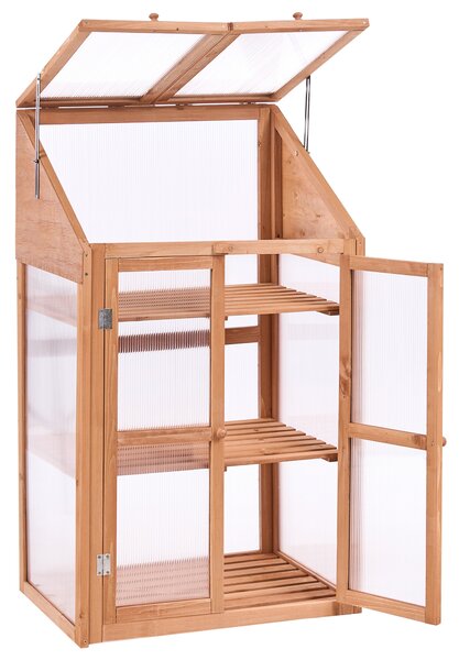 Balkonový skleník VOLVERA Borovicové dřevo Světle hnědá 49 cm