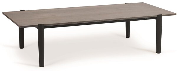 Diphano Hliníkový konferenční stolek Switch Rope, Diphano, obdélníkový 140x62x37 cm, rám hliník barva šedočerná (lava), deska keramika barva hnědá (rust)