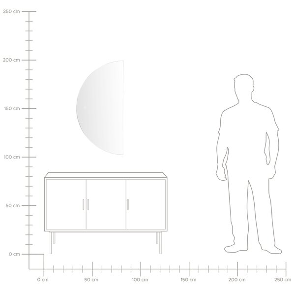 LED koupelnové zrcadlo LOUE 50 cm 100 cm Stříbrná