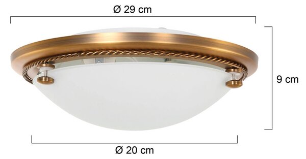 Steinhauer Klasické stropní světlo Enigma, stmívatelný, Bronz / starožitná mosaz, Obývací pokoj / jídelna, kov, Moderní