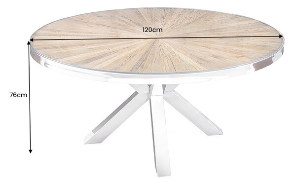 Kulatý jídelní stůl Shark 120 cm teak