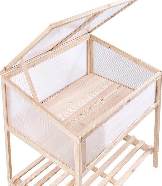 Balkonový skleník ARANOVA 80 cm 58 cm Borovicové dřevo Světle hnědá