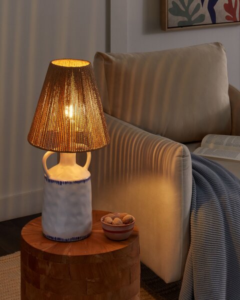 Stolní lampa LARISSOS Keramika Bílá