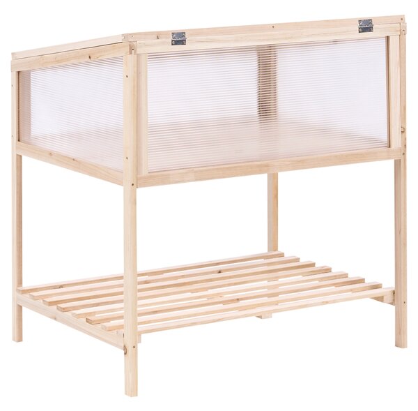 Balkonový skleník ARANOVA 80 cm 58 cm Borovicové dřevo Světle hnědá