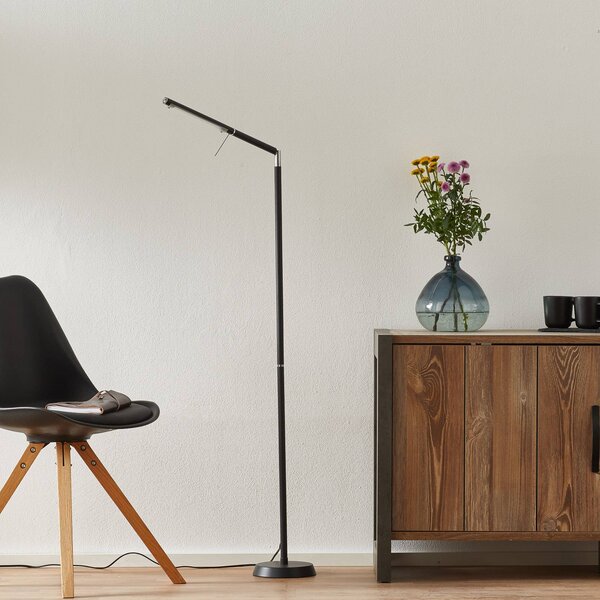 Trio Lighting LED stojací lampa Filigran, černá, stmívatelná, nastavitelná, stmívatelný, Černá, Obývací pokoj / jídelna, kov, Moderní, Lampička na čtení
