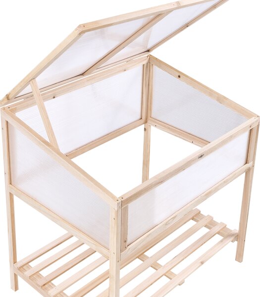 Balkonový skleník ARANOVA 80 cm 58 cm Borovicové dřevo Světle hnědá
