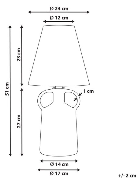 Stolní lampa LARISSOS Keramika Bílá