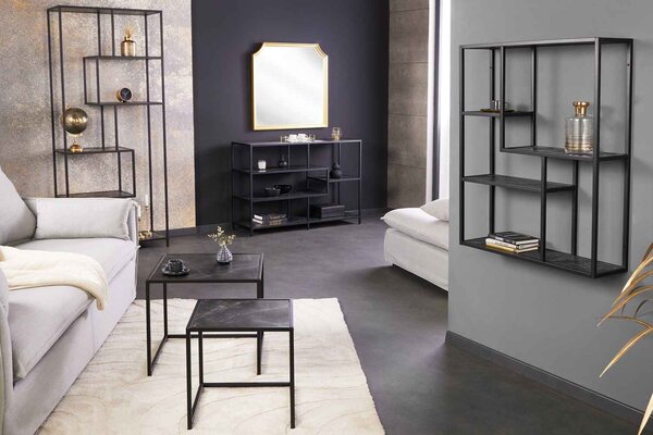 Designový regál Maille 114 cm mramor antracit