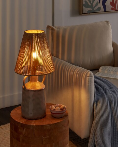 Stolní lampa LARISSOS Keramika Taupe