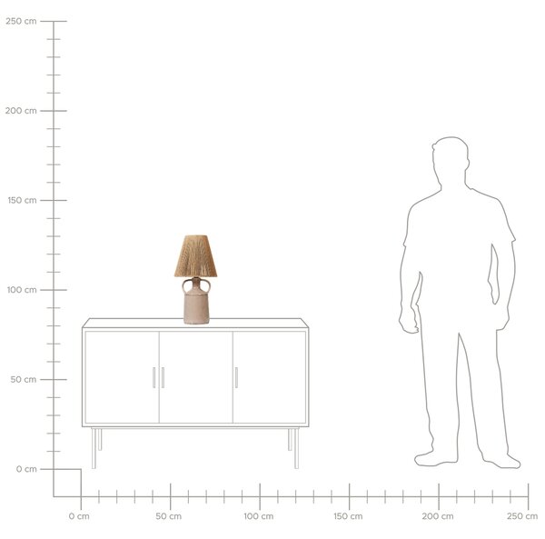 Stolní lampa LARISSOS Keramika Taupe