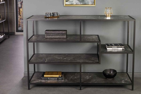 Designový regál Maille 114 cm mramor antracit