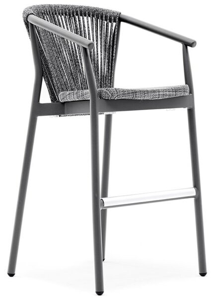 Varaschin Barové křeslo Smart, Varaschin, 61x61x109 cm, rám hliník, výplet textilen a lanko, barevné provedení dle vzorníku, bez sedáku