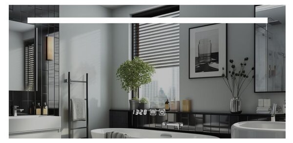 IREDA Koupelnové zrcadlo s LED osvětlením, 80 x 60 cm