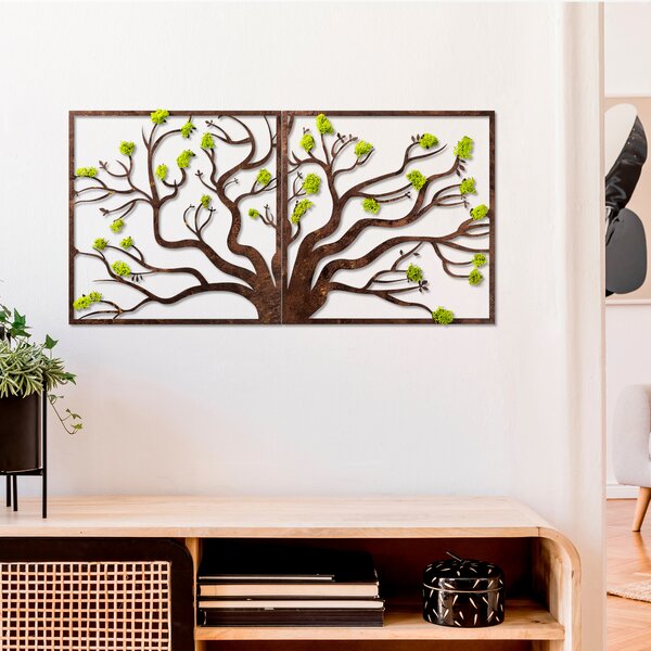 ASIR Nástěnná dekorace přírodní KOŠATÝ STROM 44 x 6 x 44 cm