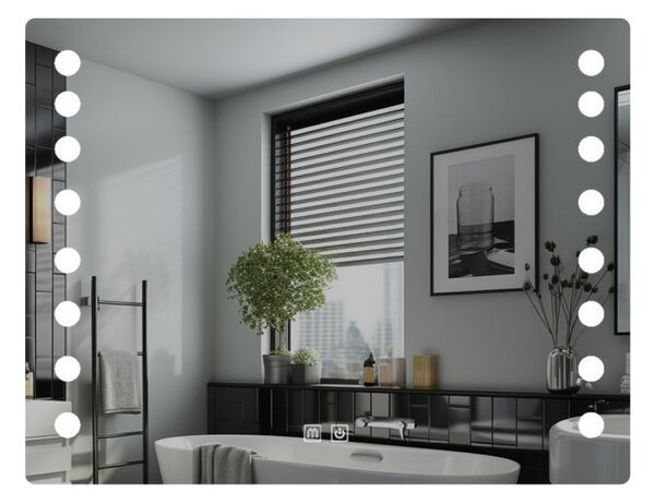 IREDA Koupelnové LED zrcadlo s osvětlením, 70 x 50 cm