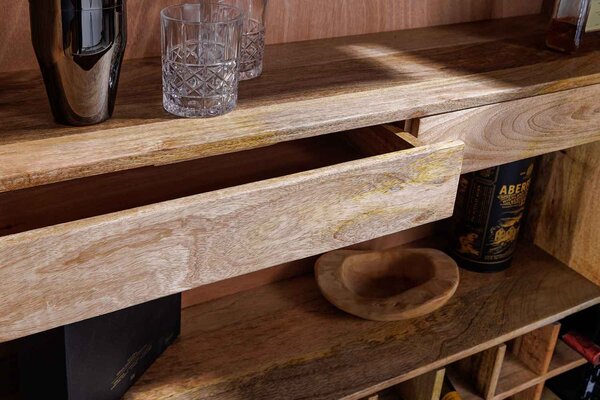 Designová barová skříňka Venetia 140 cm černé mango