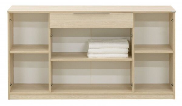 Komoda VARIO 6 Šířka 140 cm, Kašmír, nerez úchytky