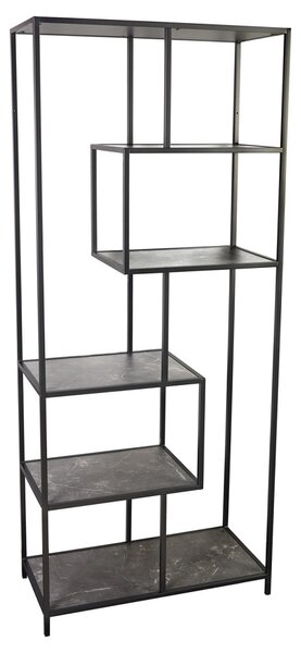 Designový regál Maille 185 x 77 cm mramor antracit