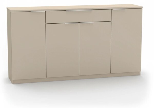 Komoda VARIO 6 Šířka 140 cm, Kašmír, nerez úchytky