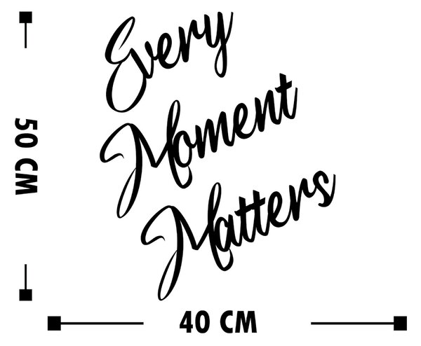 ASIR Nástěnná dekorace dřevo EVERY MOMENT MATTERS 40 x 50 cm