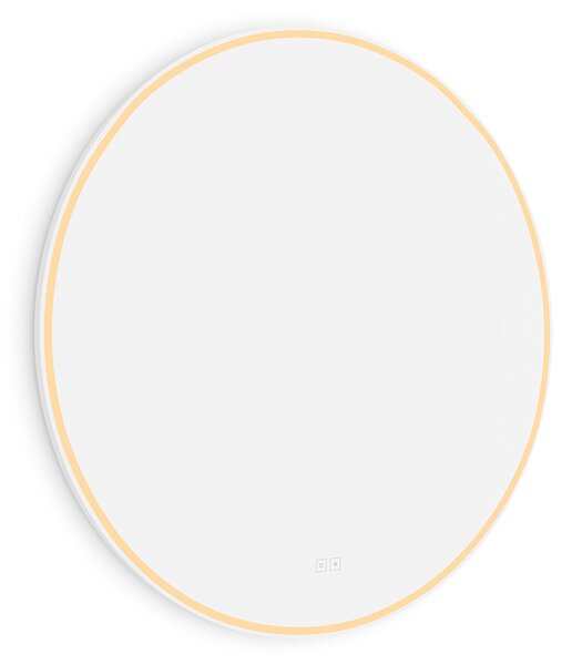 Nimco Bílé kulaté LED zrcadlo 43W, ø 90 cm se dvěma dotykovými senzory