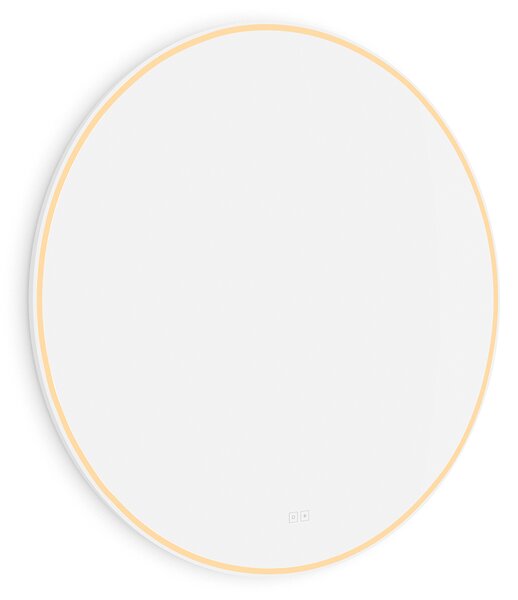 Nimco Bílé kulaté LED zrcadlo 47W, ø 100 cm se dvěma dotykovými senzory