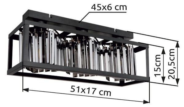 Globo GLB15697-3D přisazené stropní svítidlo MATHILDE E27