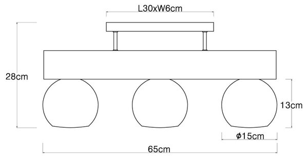 Globo GLB15656-3D přisazené stropní svítidlo MOITAS E27