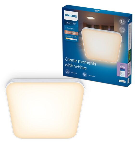 PHI Ceiling 24W W SQ 27-65 TW Smart stropní svítidlo