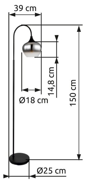 Globo GLB15548S stojací lampa MAXY E27