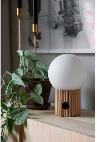 Stolní lampa Globen Lighting, Bílá, Obývací pokoj, Sklo