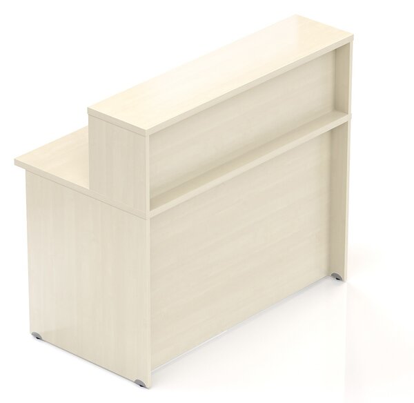 NABYTEK-DESIGNOVY.CZ - Recepční pult KOMFORT s nástavbou, 120×70×111 cm, javor – NLKA12 12