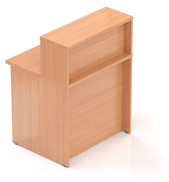 NABYTEK-DESIGNOVY.CZ - Recepční pult KOMFORT s nástavbou, 80×70×111 cm, buk – NLKA08 11