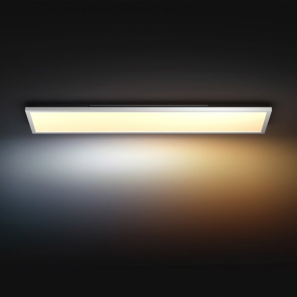 Stropní Lampa Philips Hue, Aurelle, stmívatelné, Bílá, Obývací pokoj, Kov, Moderní