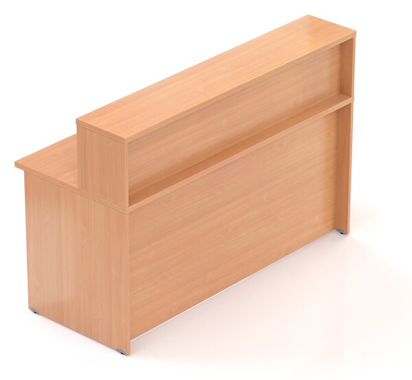 NABYTEK-DESIGNOVY.CZ - Recepční pult KOMFORT s nástavbou, 160×70×111 cm, buk – NLKA16 11