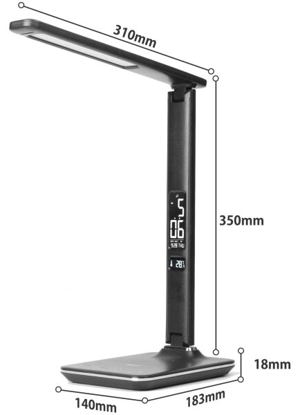 Brilagi-LED Stmívatelná lampa s bezdrátovým nabíjením REGINA LED/8,5W/230V černá