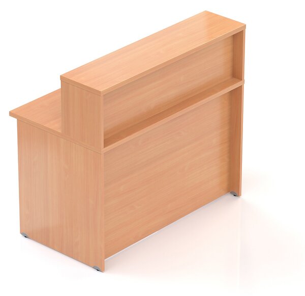 NABYTEK-DESIGNOVY.CZ - Recepční pult KOMFORT s nástavbou, 120×70×111 cm, buk – NLKA12 11