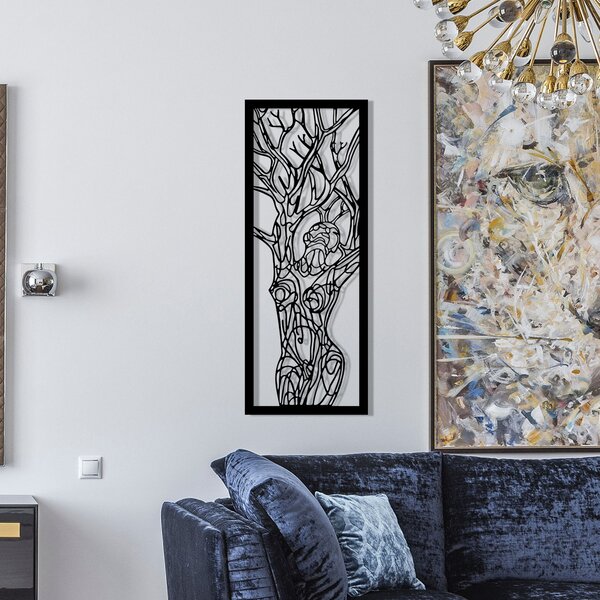ASIR Nástěnná dekorace kov STROMOVÁ VÍLA 20 x 51 cm